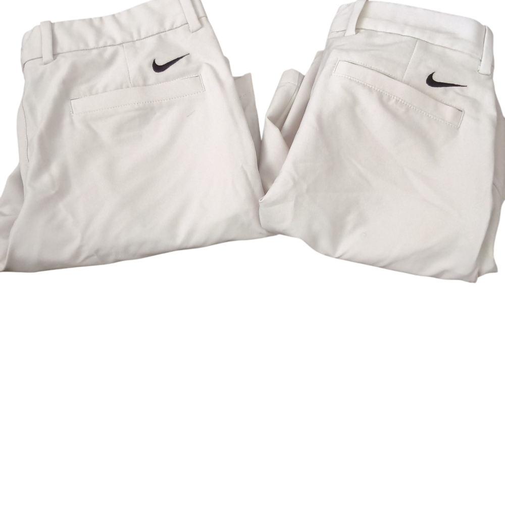 Nike White Golf Pants with Black Swoosh